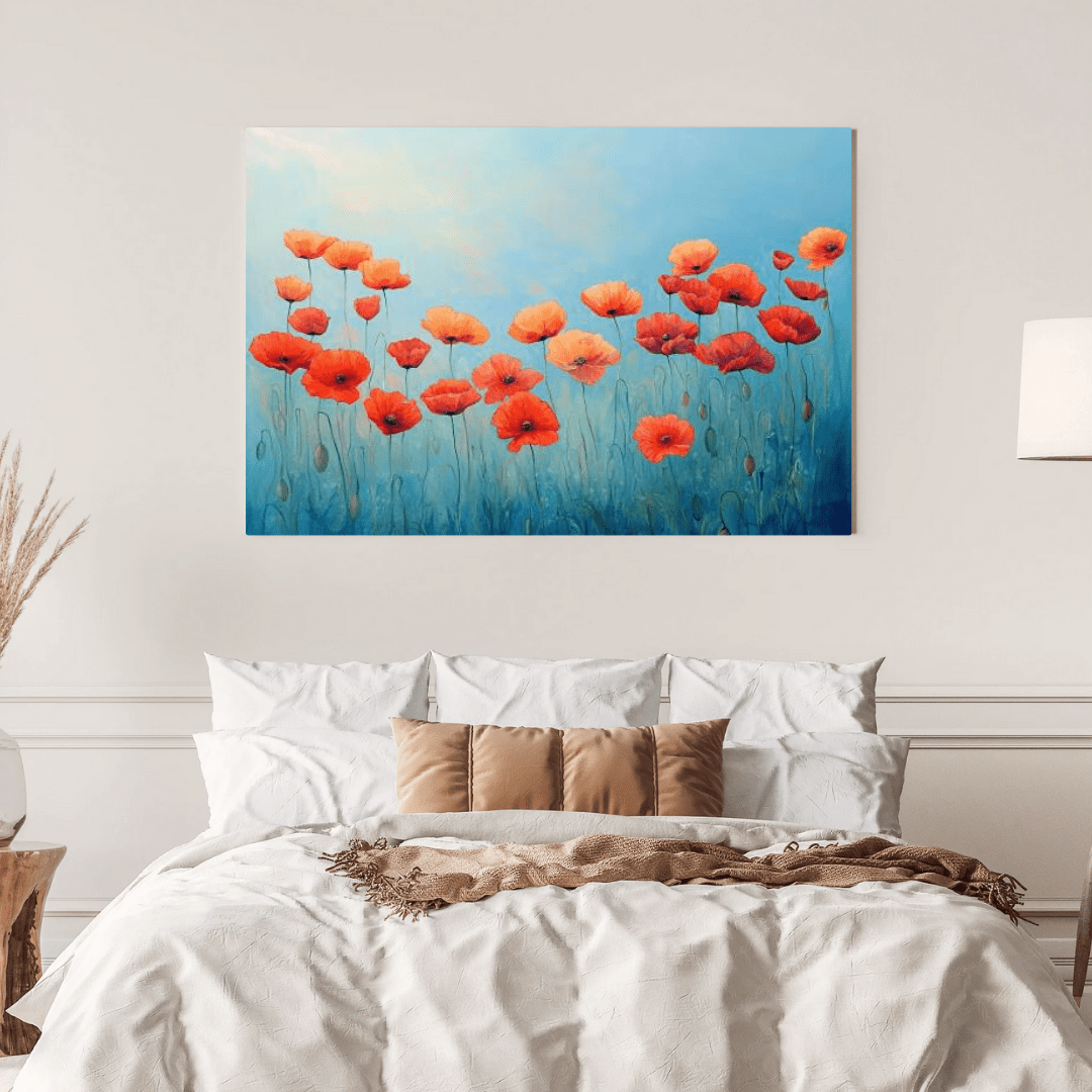 Dreamy Poppy Field Bliss - Flower Wall Art - Aestheticanvas