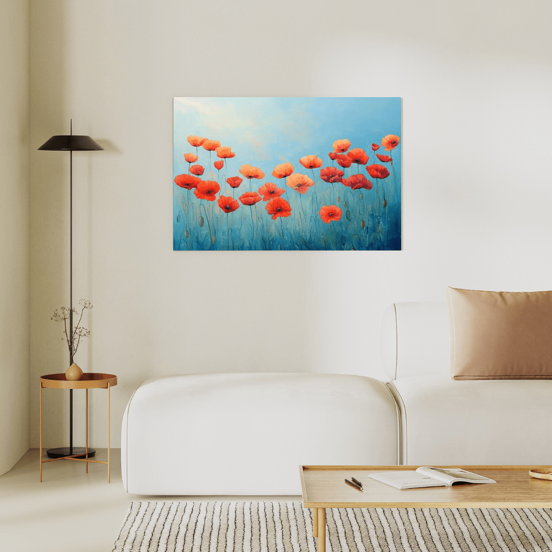 Dreamy Poppy Field Bliss - Flower Wall Art - Aestheticanvas