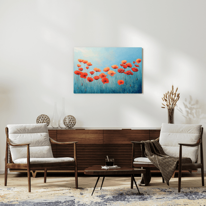 Dreamy Poppy Field Bliss - Flower Wall Art - Aestheticanvas