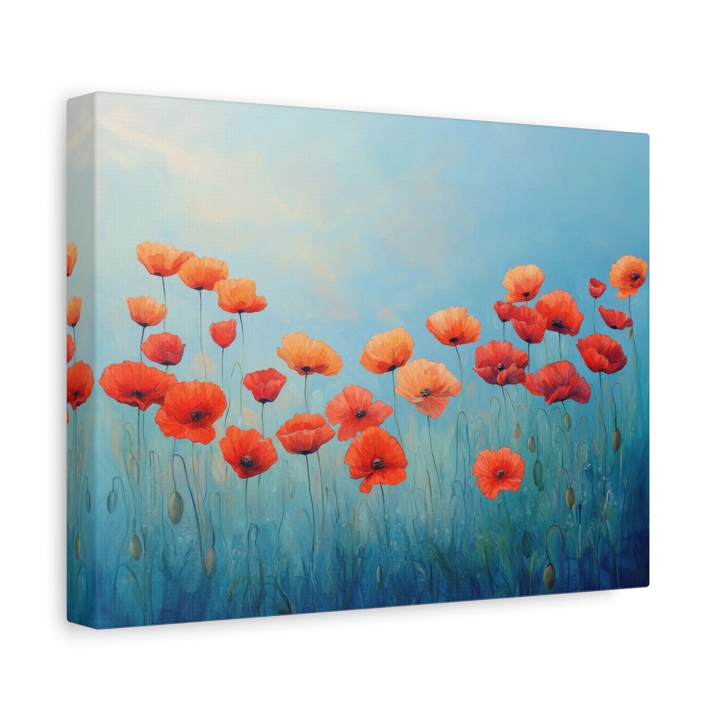 Dreamy Poppy Field Bliss - Flower Wall Art - Aestheticanvas