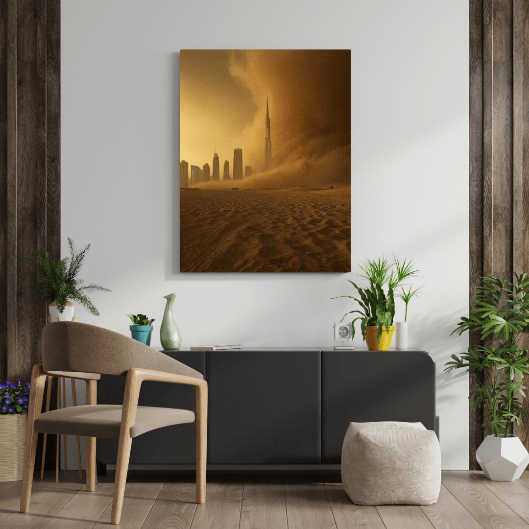 Dubai Sandstorm - City Wall Art - Aestheticanvas