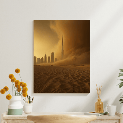 Dubai Sandstorm - City Wall Art - Aestheticanvas