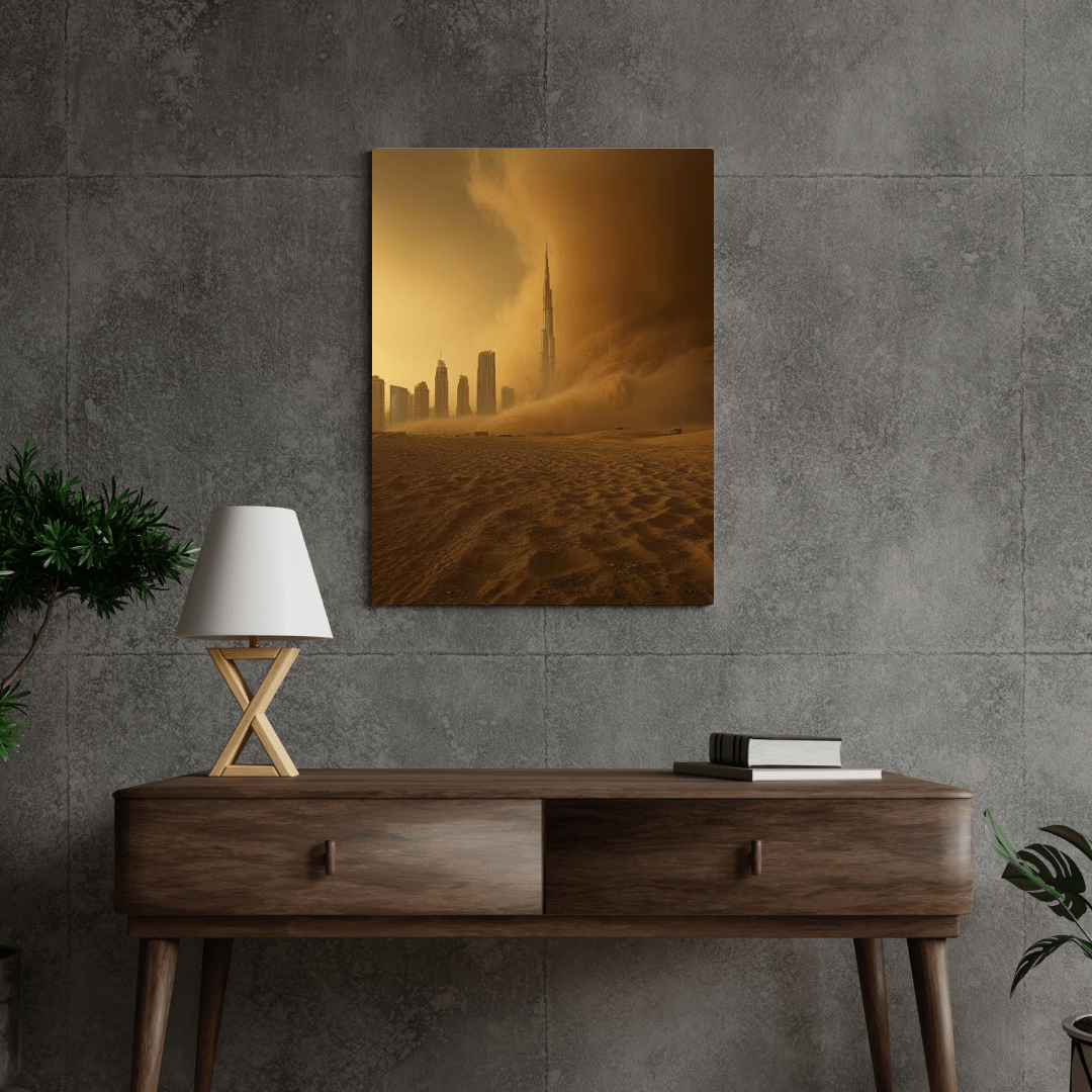 Dubai Sandstorm - City Wall Art - Aestheticanvas