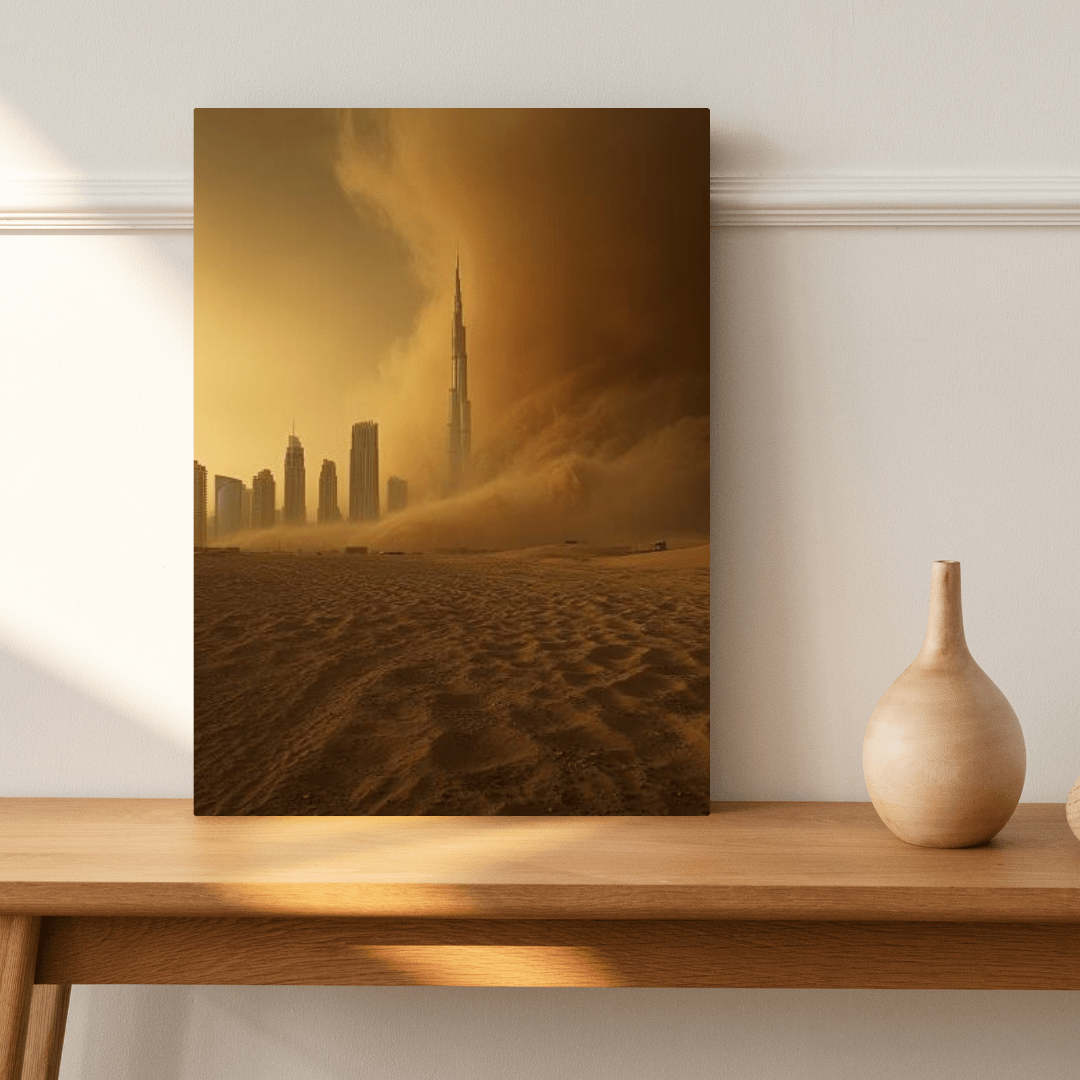 Dubai Sandstorm - City Wall Art - Aestheticanvas