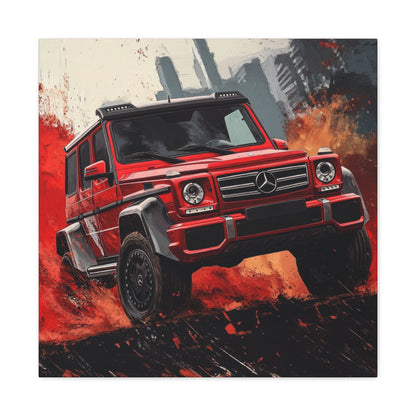 Dynamic Red G - Wagon - Car Wall Art - Aestheticanvas