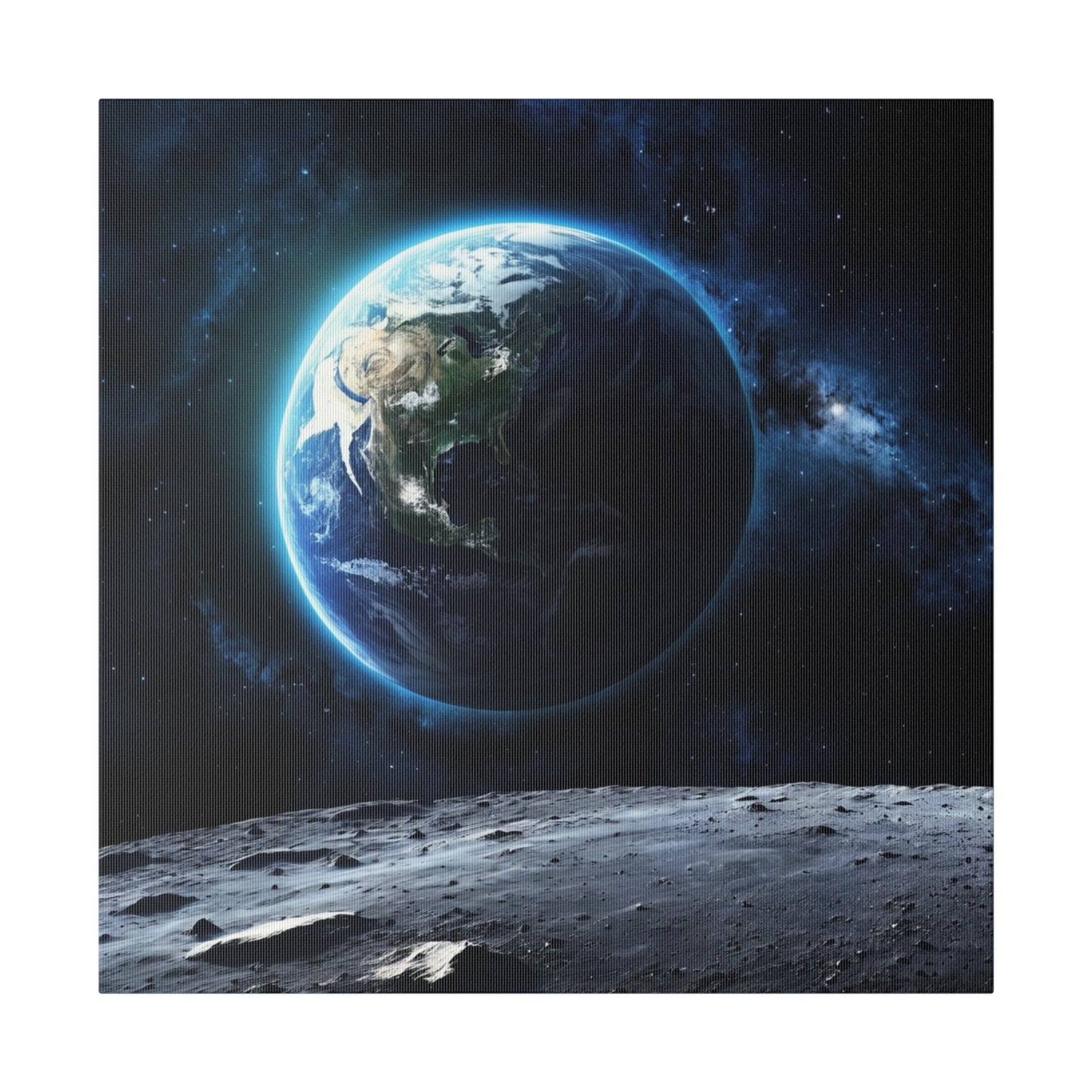 Earth From The Moon - Space Wall Art - Aestheticanvas