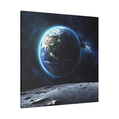 Earth From The Moon - Space Wall Art - Aestheticanvas