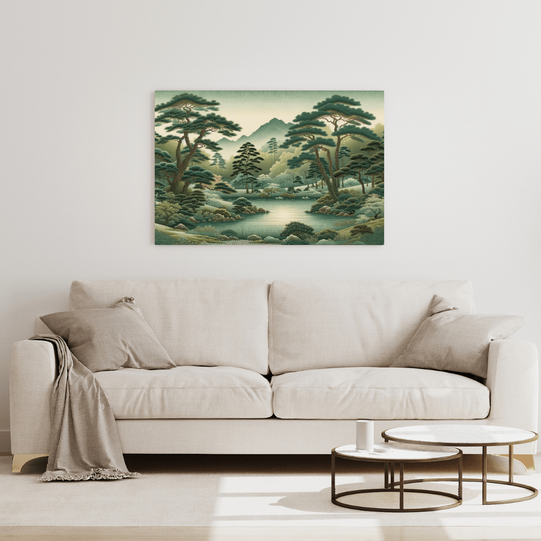 East Asian Landscape Scene - Chinese Wall Art - Aestheticanvas