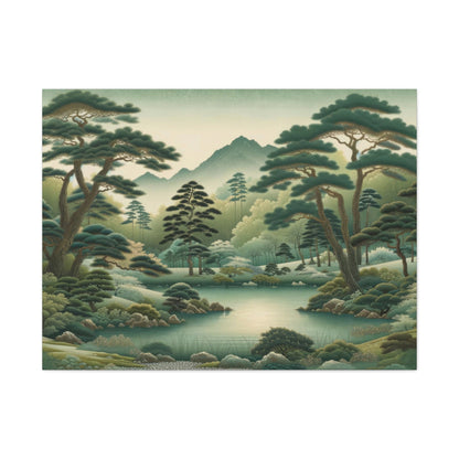 East Asian Landscape Scene - Chinese Wall Art - Aestheticanvas