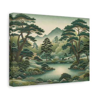 East Asian Landscape Scene - Chinese Wall Art - Aestheticanvas