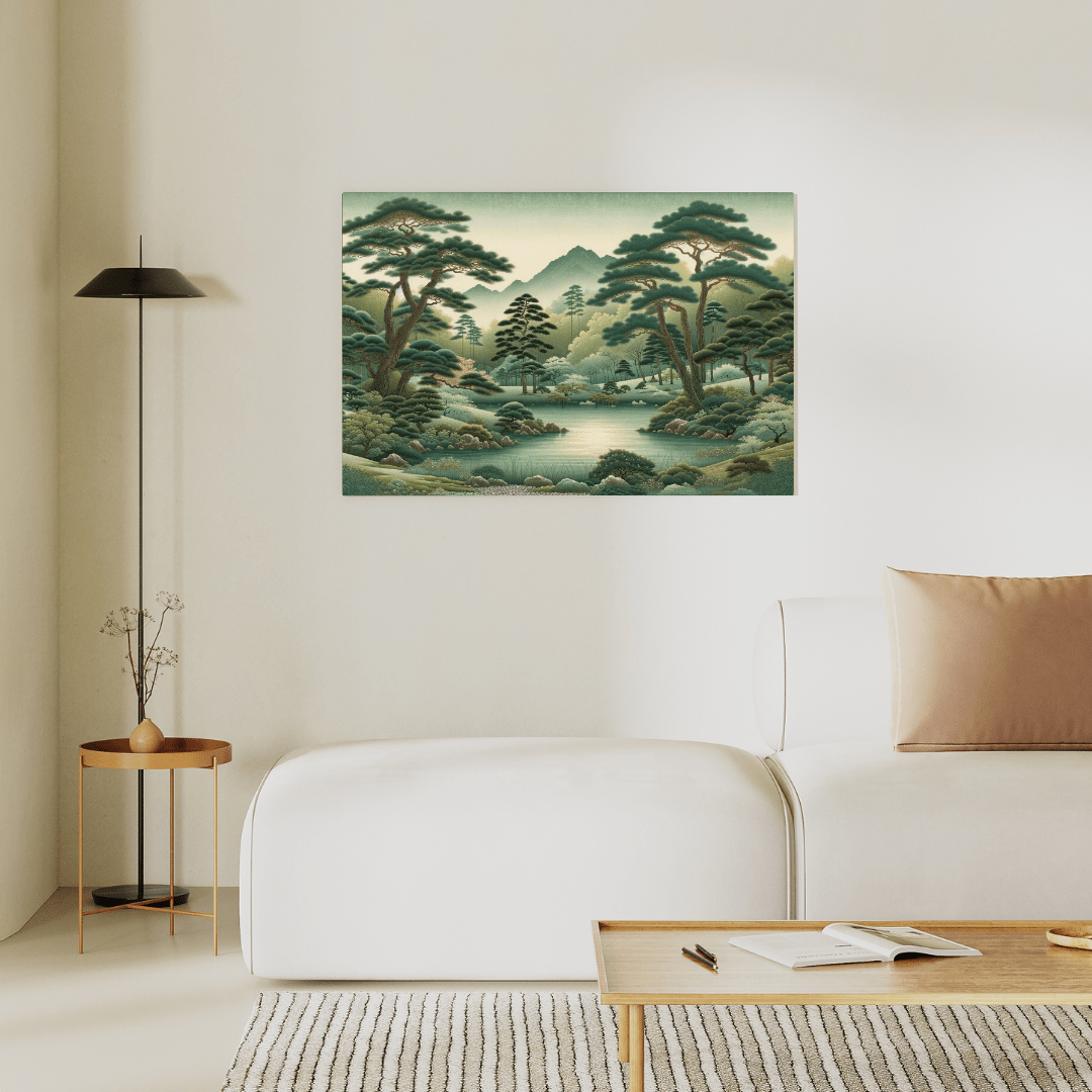 East Asian Landscape Scene - Chinese Wall Art - Aestheticanvas