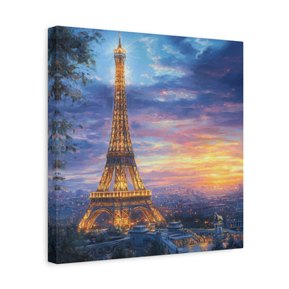 Eiffel Tower at Sunset - Paris Wall Art - Aestheticanvas