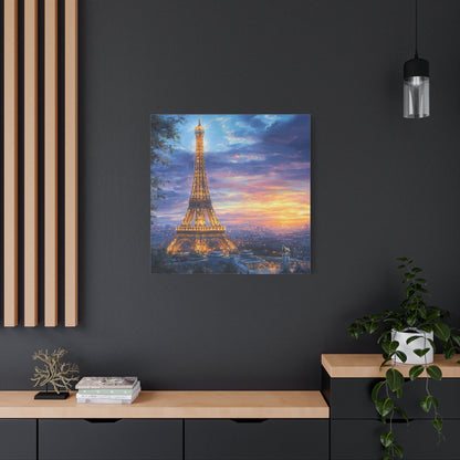 Eiffel Tower at Sunset - Paris Wall Art - Aestheticanvas