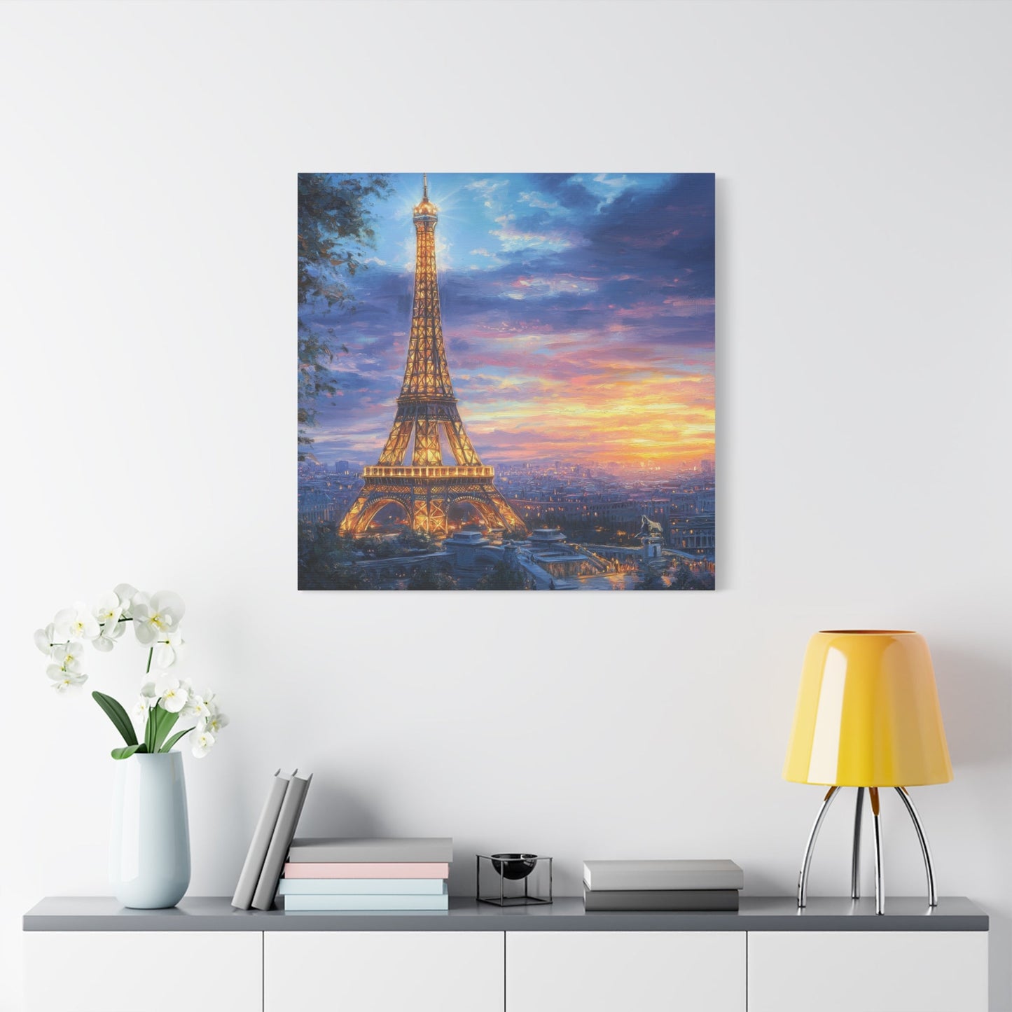 Eiffel Tower at Sunset - Paris Wall Art - Aestheticanvas