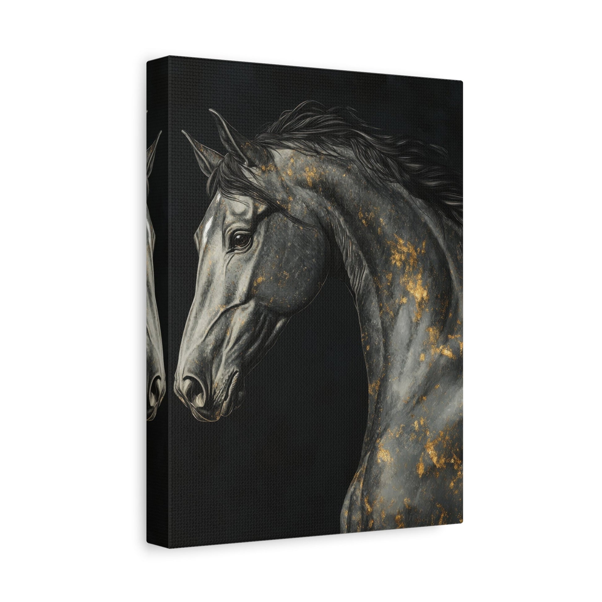 Elegant Black Horse - Equine Wall Art - Aestheticanvas