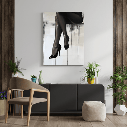 Elegant Legs in High Heels - Abstract Wall Art - Aestheticanvas