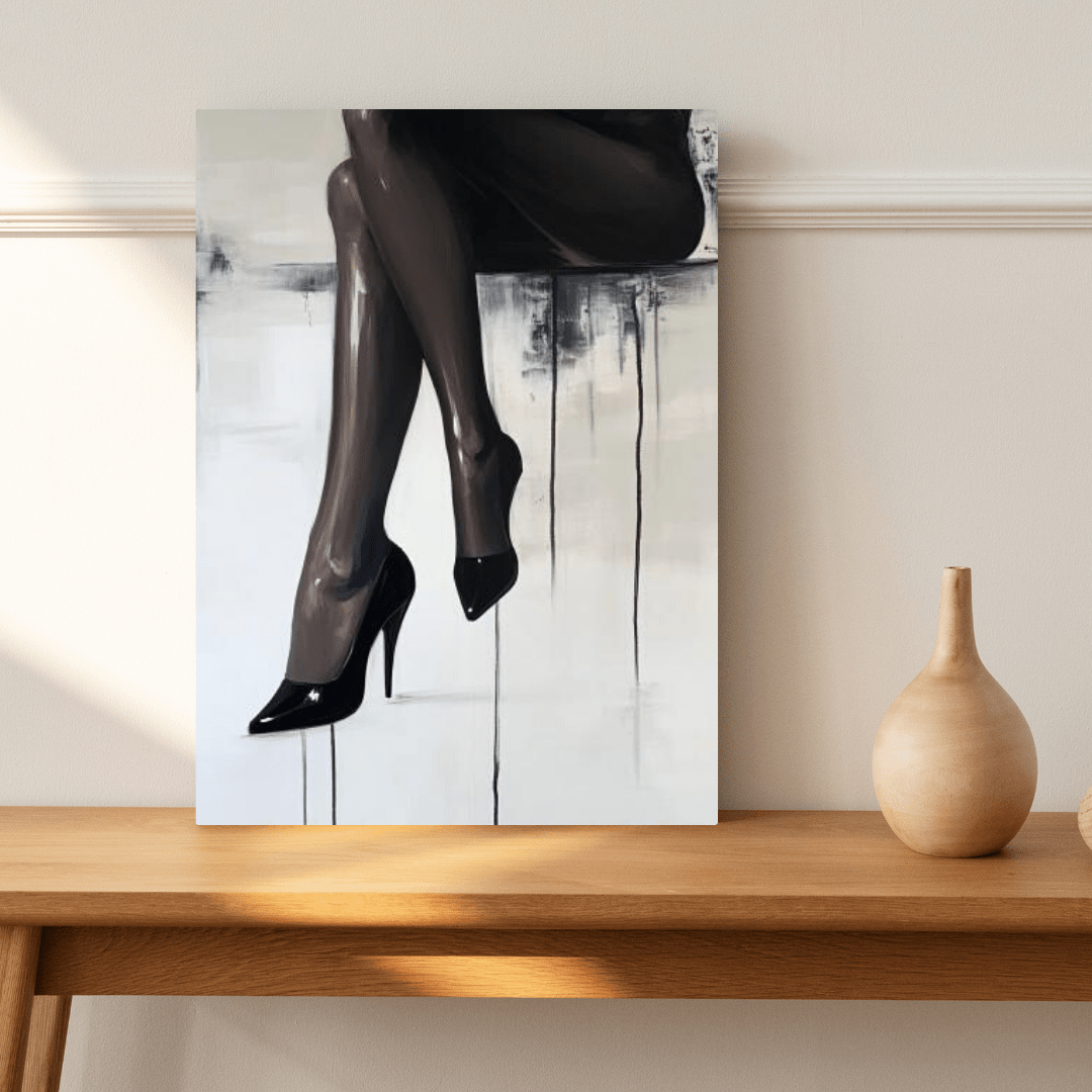 Elegant Legs in High Heels - Abstract Wall Art - Aestheticanvas