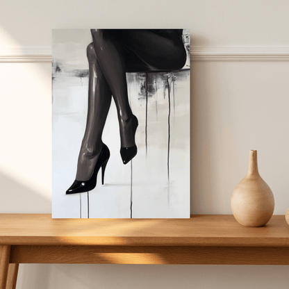 Elegant Legs in High Heels - Abstract Wall Art - Aestheticanvas