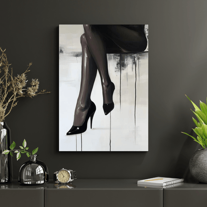 Elegant Legs in High Heels - Abstract Wall Art - Aestheticanvas