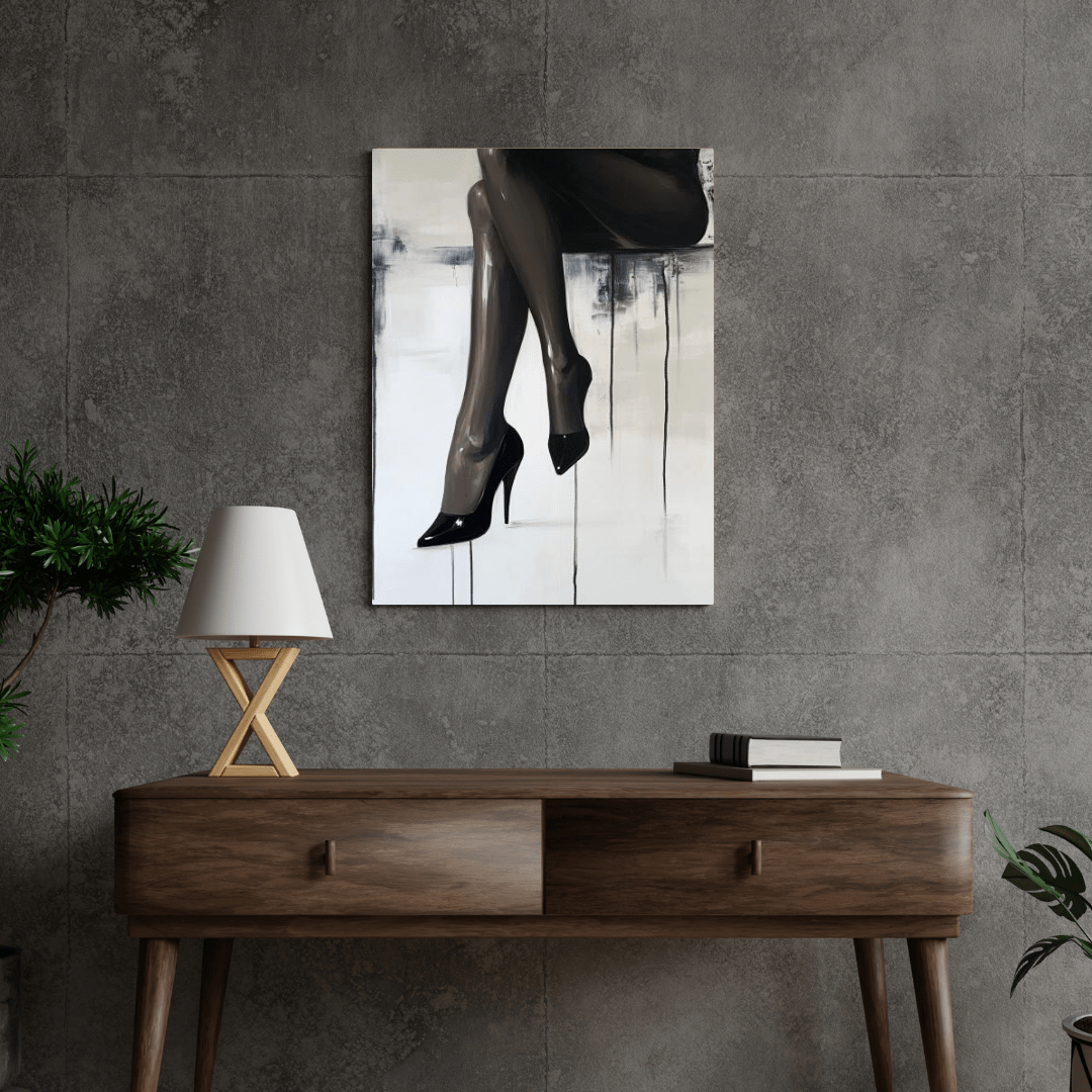 Elegant Legs in High Heels - Abstract Wall Art - Aestheticanvas