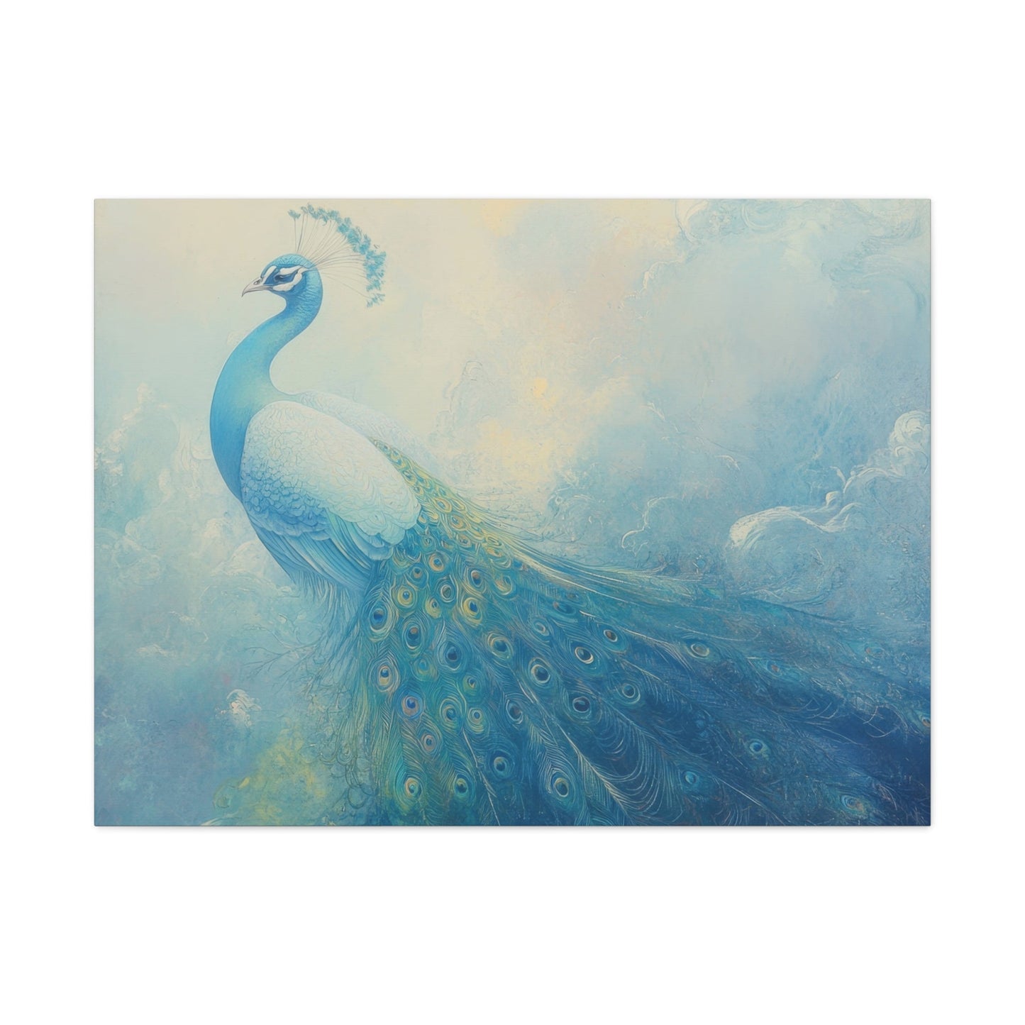 Elegant Peacock Radiance - Bird Wall Art - Aestheticanvas