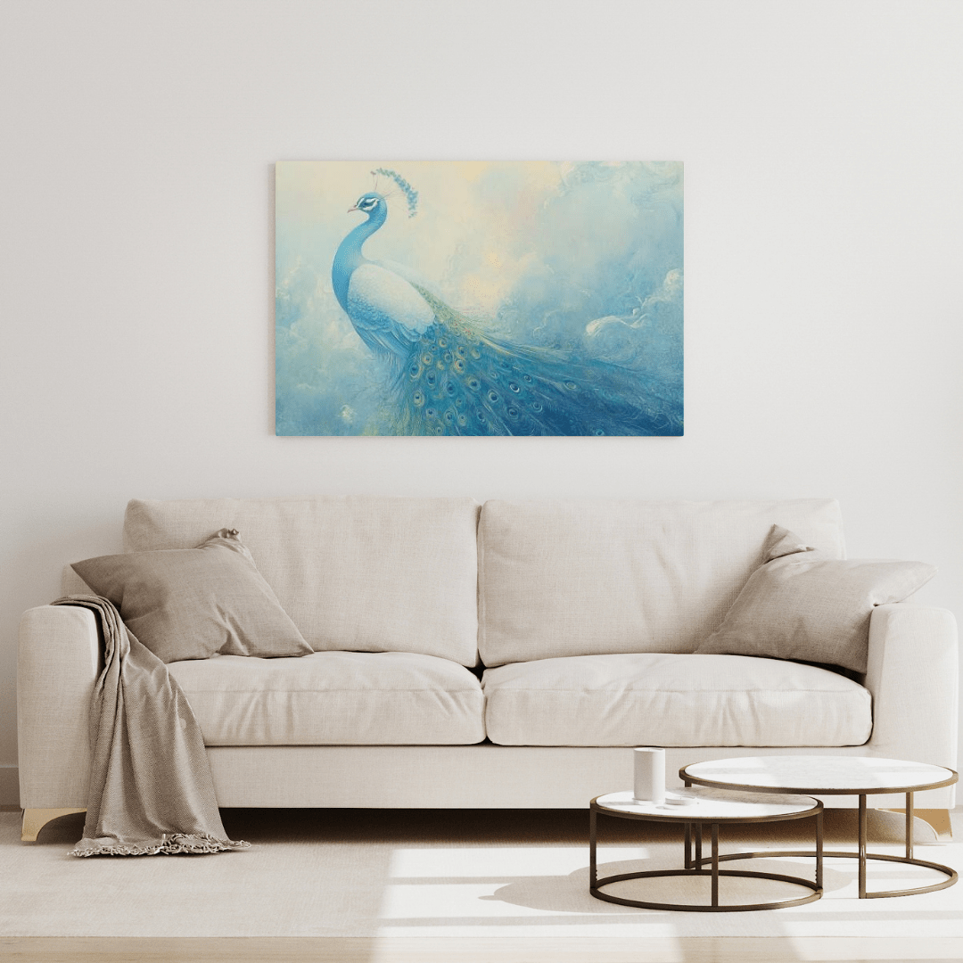 Elegant Peacock Radiance - Bird Wall Art - Aestheticanvas