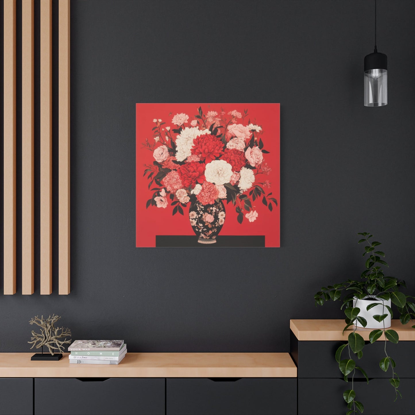 Elegant Red Rose Bouquet - Flower Wall Art - Aestheticanvas