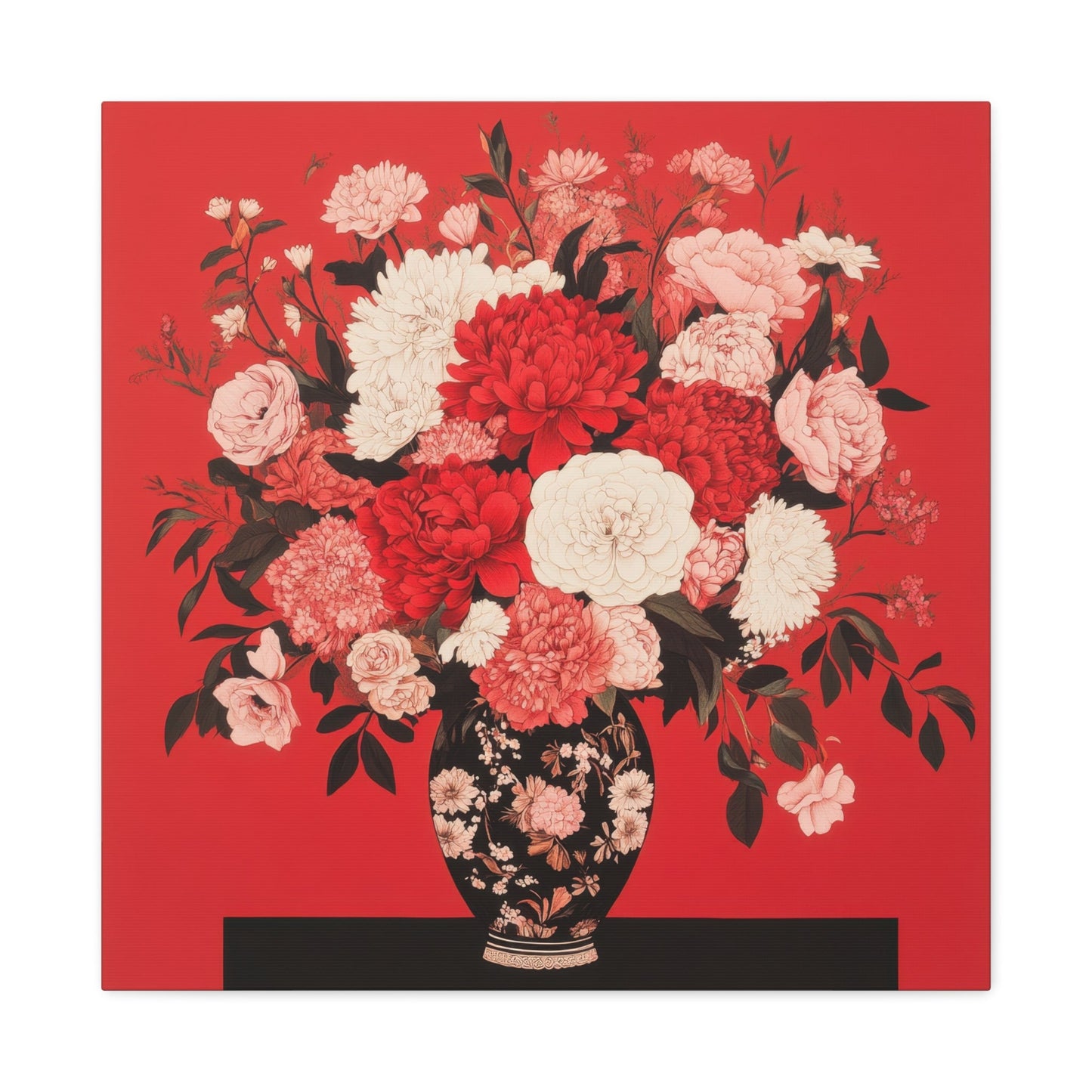 Elegant Red Rose Bouquet - Flower Wall Art - Aestheticanvas