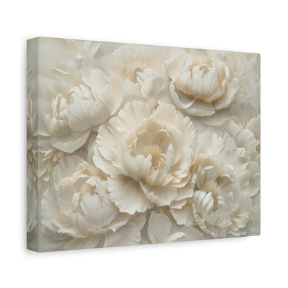 Elegant White Flower Serenity - Floral Wall Art - Aestheticanvas