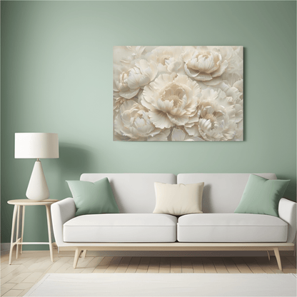 Elegant White Flower Serenity - Floral Wall Art - Aestheticanvas