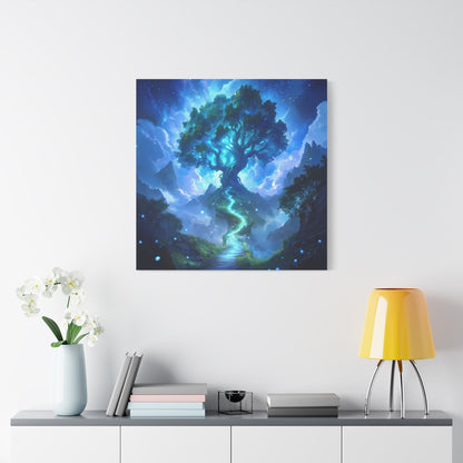 Enchanted Glowing Tree - Fantasy Wall Art - Aestheticanvas