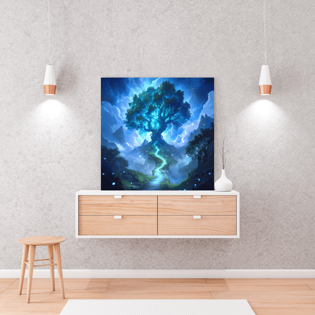 Enchanted Glowing Tree - Fantasy Wall Art - Aestheticanvas