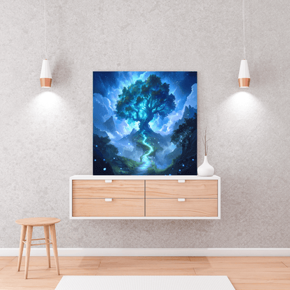 Enchanted Glowing Tree - Fantasy Wall Art - Aestheticanvas