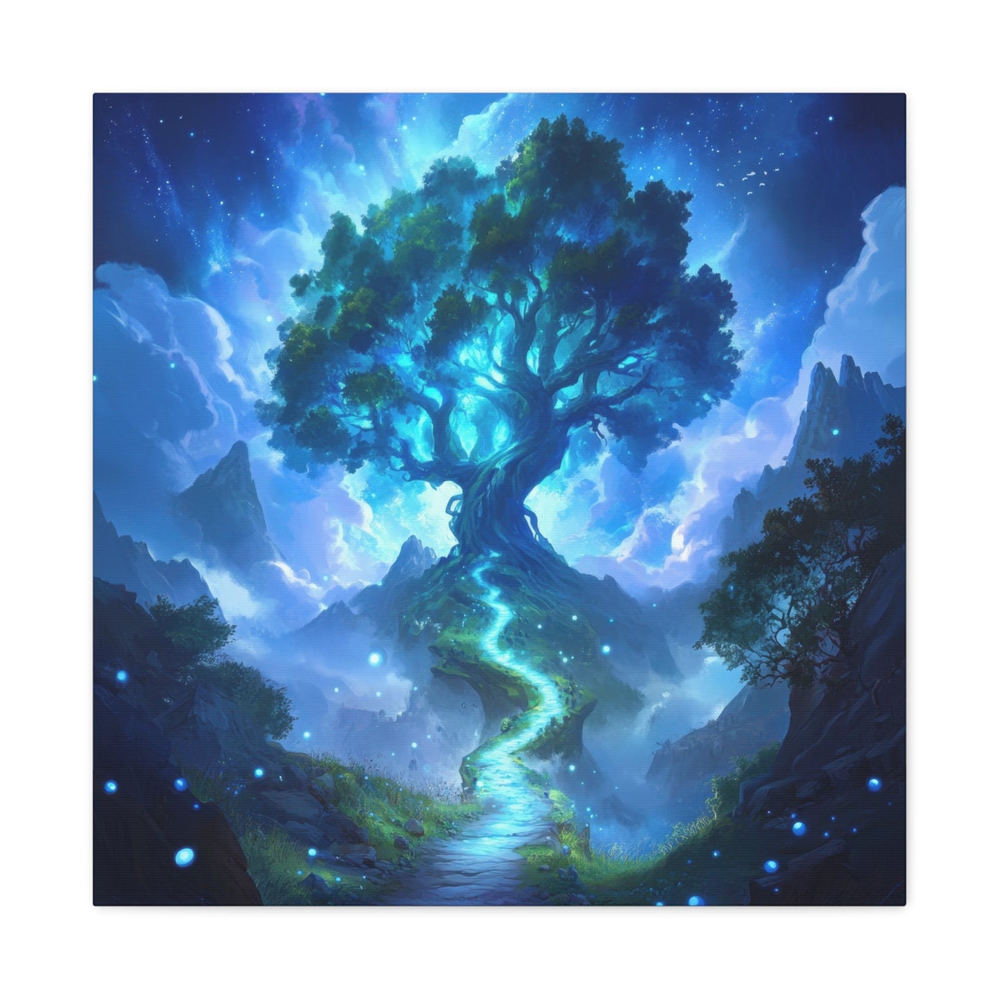 Enchanted Glowing Tree - Fantasy Wall Art - Aestheticanvas