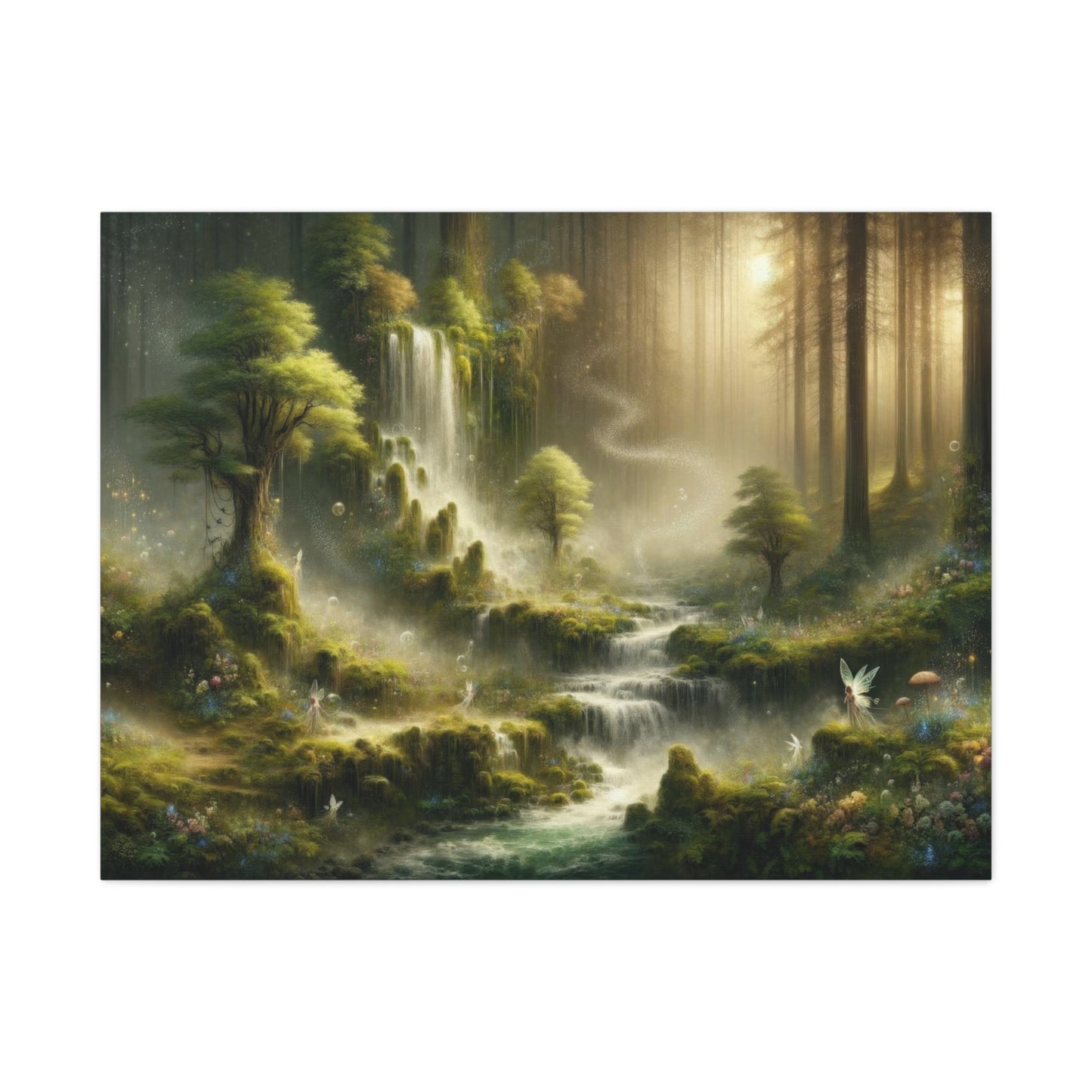 Enchanted Mystical Waterfall - Fantasy Wall Art - Aestheticanvas