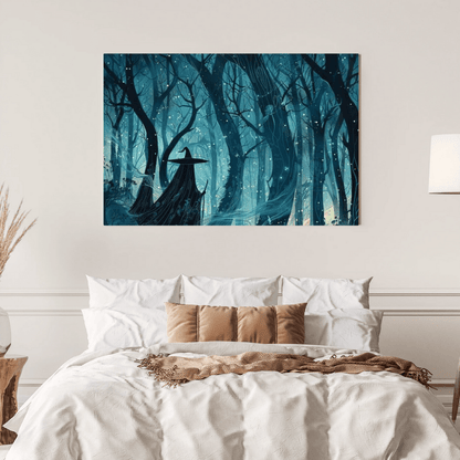 Enchanted Night Sorcerer - Fantasy Wall Art - Aestheticanvas