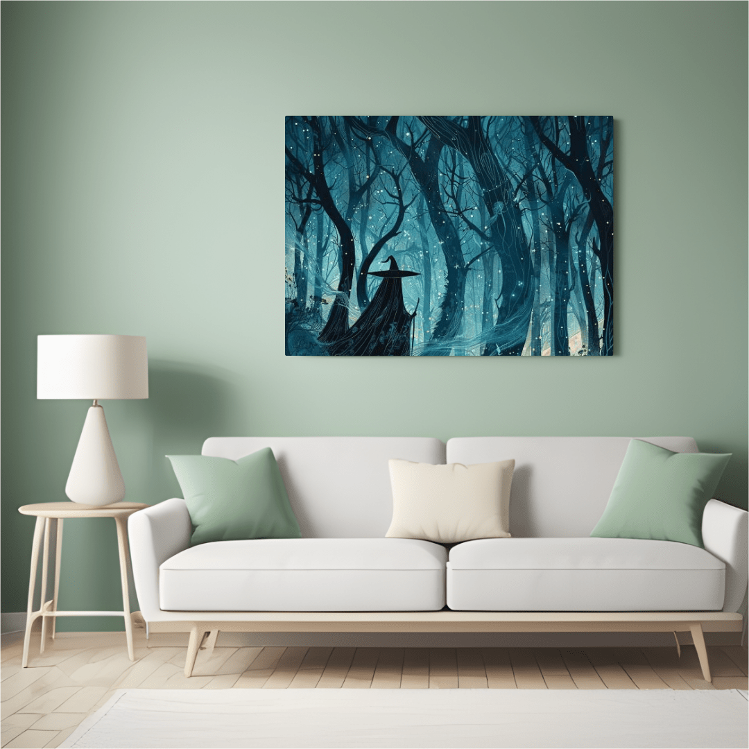 Enchanted Night Sorcerer - Fantasy Wall Art - Aestheticanvas