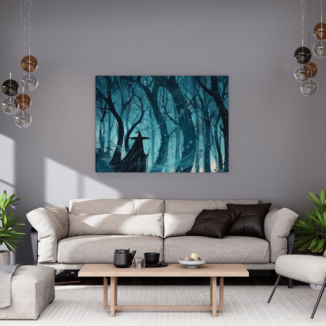 Enchanted Night Sorcerer - Fantasy Wall Art - Aestheticanvas