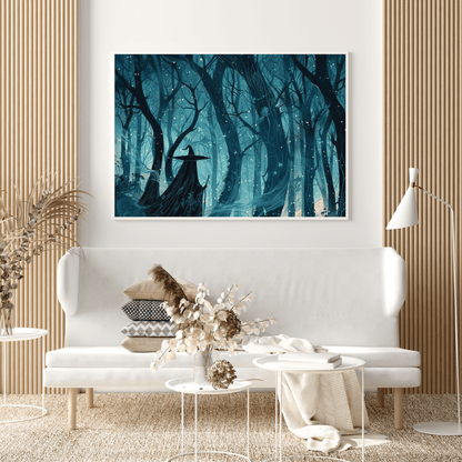 Enchanted Night Sorcerer - Fantasy Wall Art - Aestheticanvas