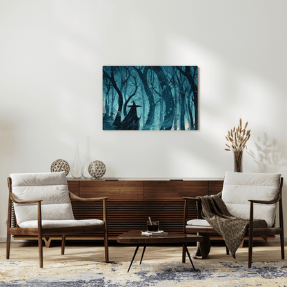 Enchanted Night Sorcerer - Fantasy Wall Art - Aestheticanvas