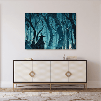 Enchanted Night Sorcerer - Fantasy Wall Art - Aestheticanvas