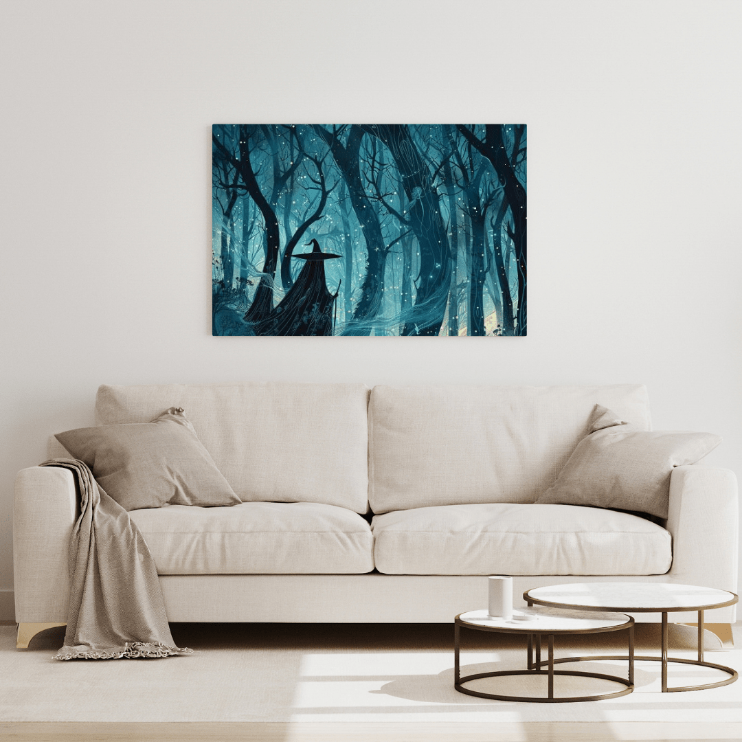 Enchanted Night Sorcerer - Fantasy Wall Art - Aestheticanvas