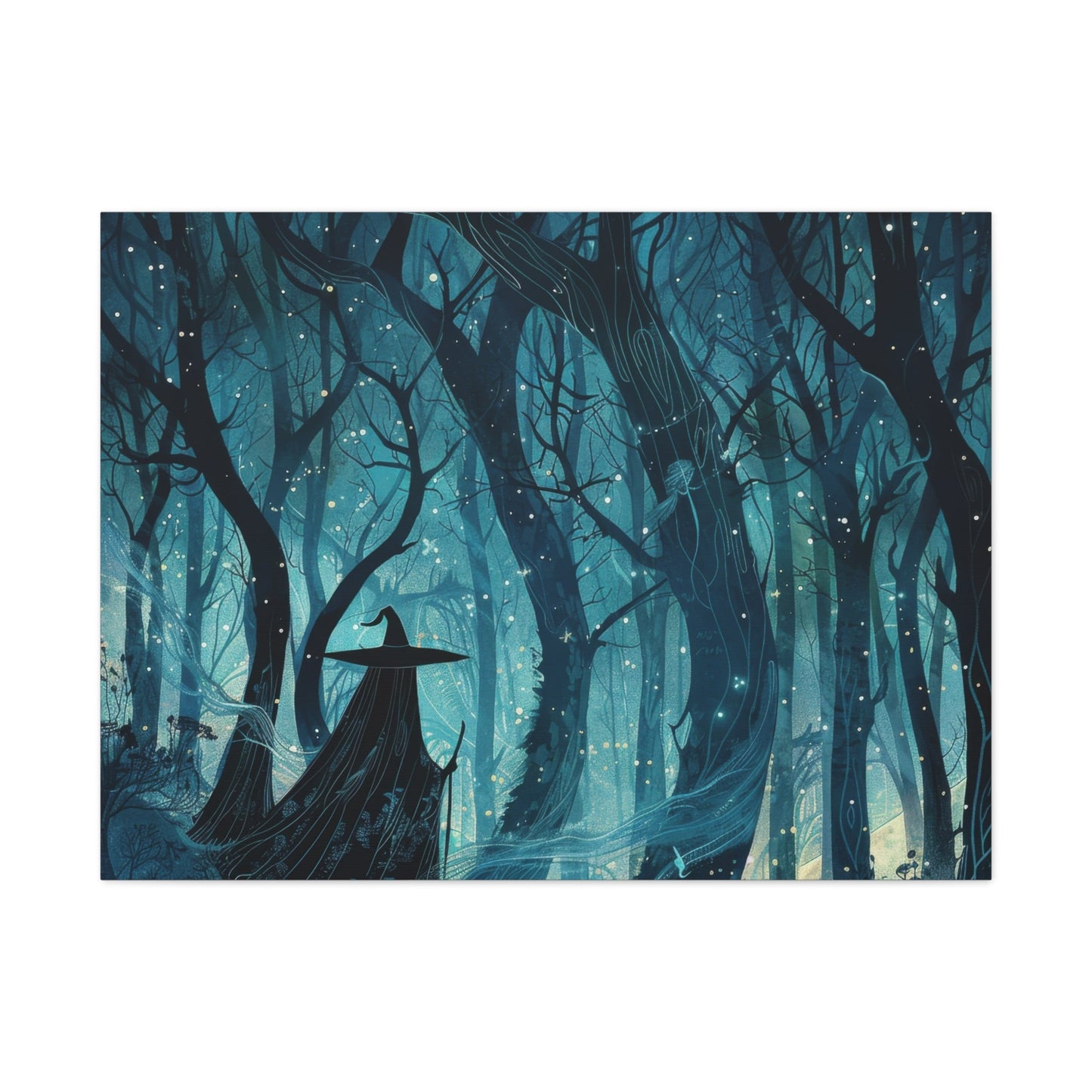 Enchanted Night Sorcerer - Fantasy Wall Art - Aestheticanvas