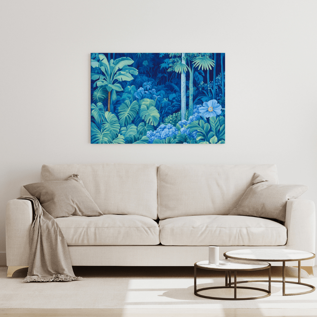 Enchanting Blue Tropical Forest - Nature Wall Art - Aestheticanvas