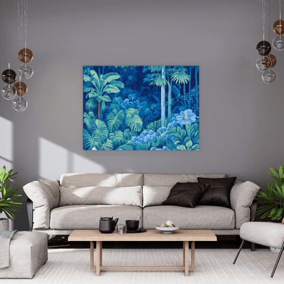 Enchanting Blue Tropical Forest - Nature Wall Art - Aestheticanvas