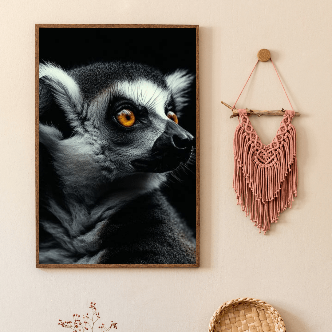 Enchanting Lemur Gaze - Wildlife Wall Art - Aestheticanvas