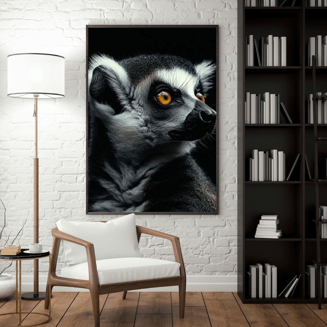 Enchanting Lemur Gaze - Wildlife Wall Art - Aestheticanvas