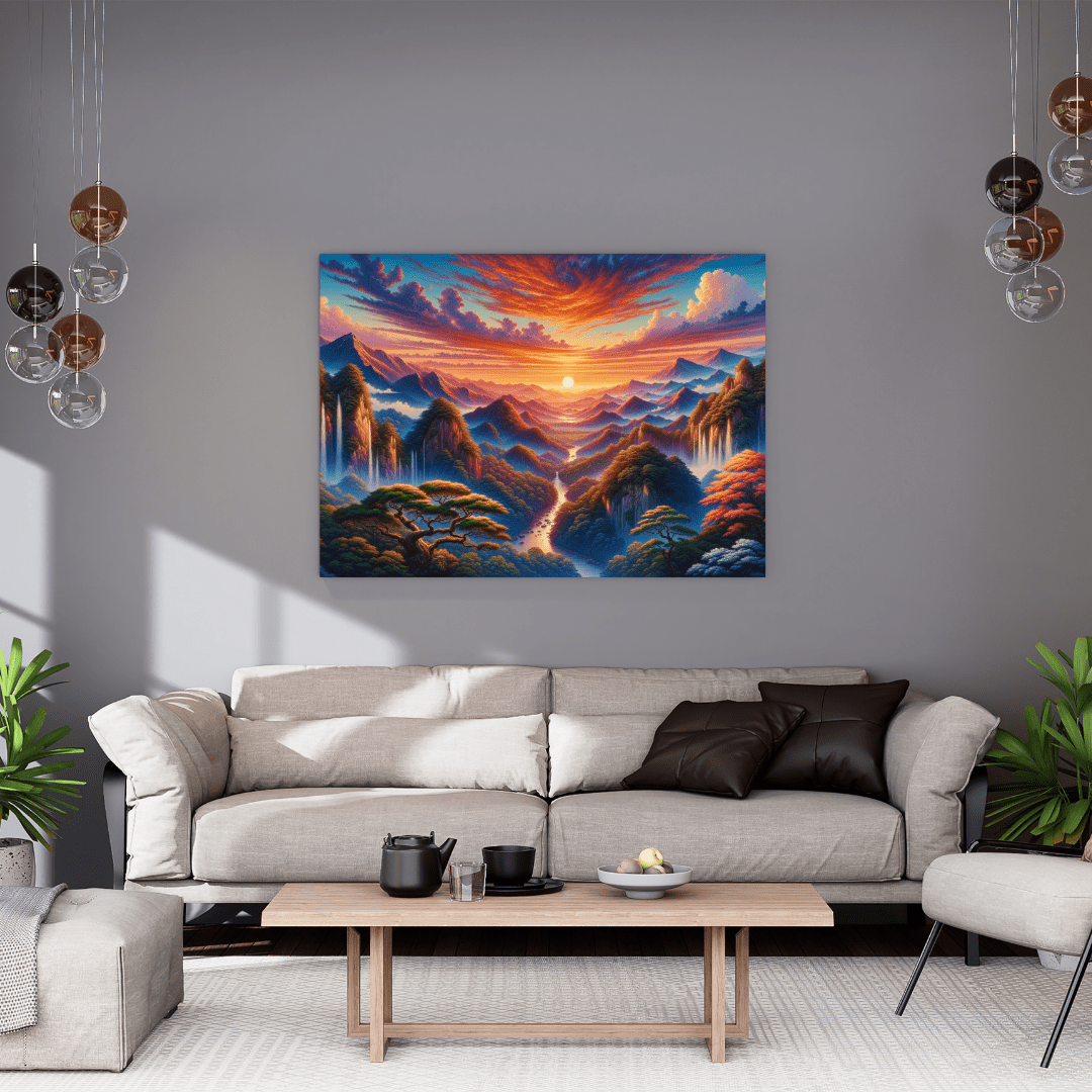 Enchanting Sunset Serenity - Landscape Wall Art - Aestheticanvas