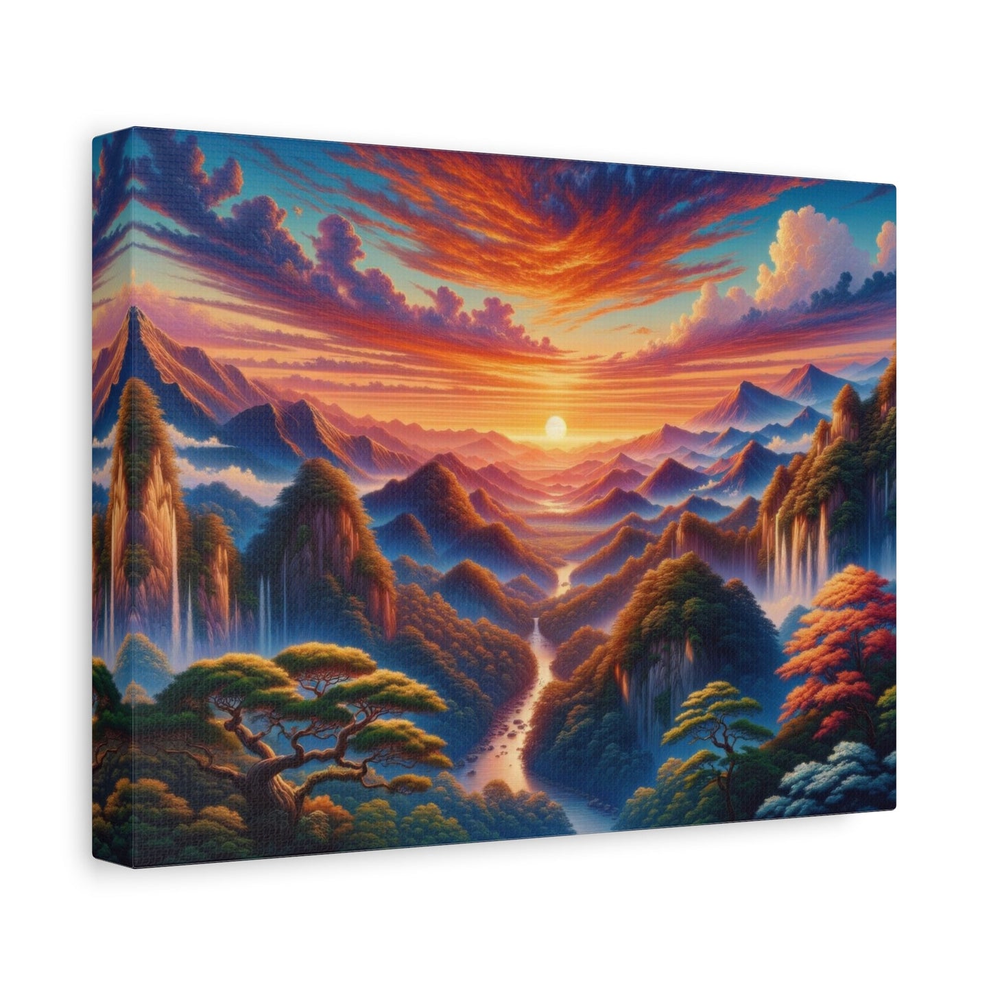 Enchanting Sunset Serenity - Landscape Wall Art - Aestheticanvas