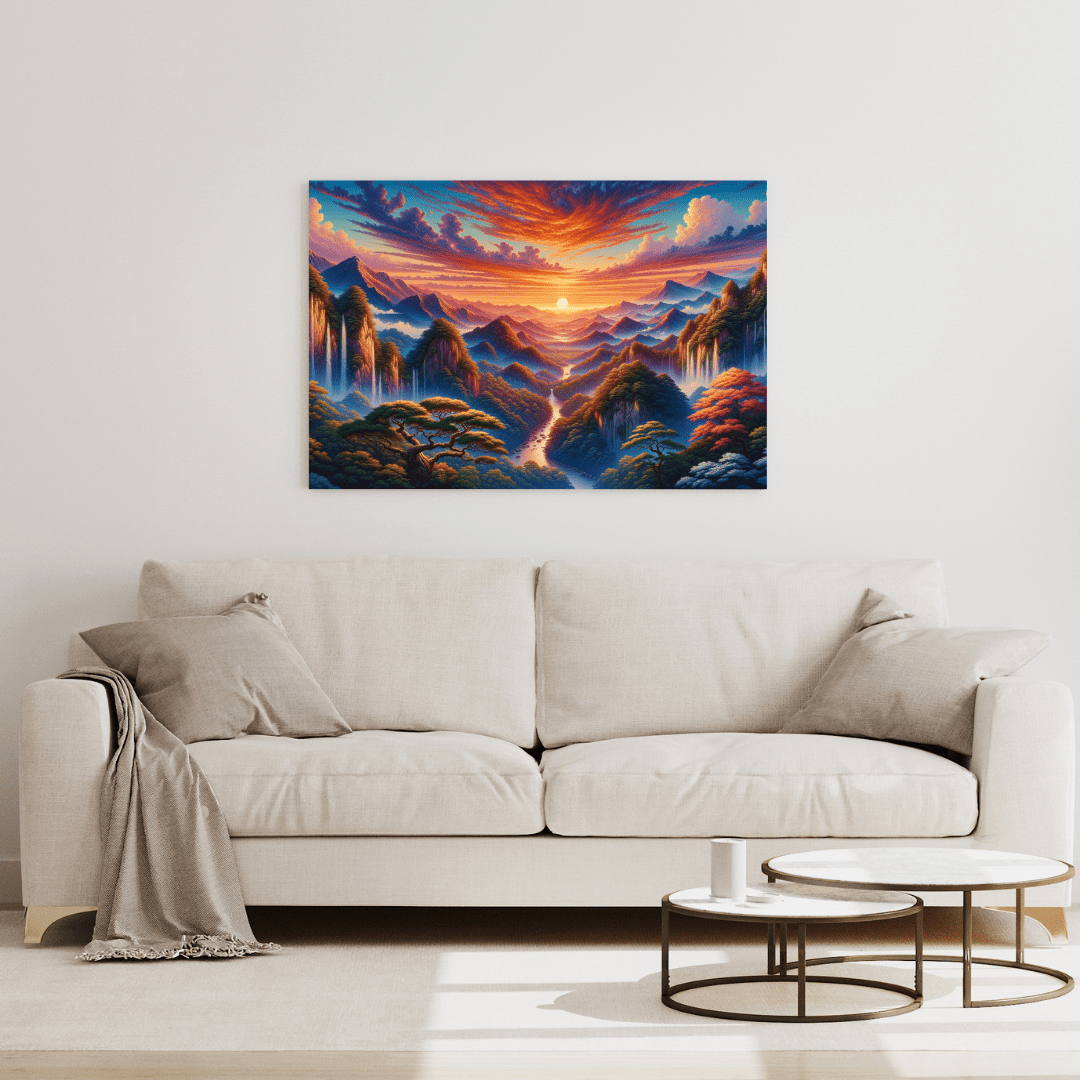 Enchanting Sunset Serenity - Landscape Wall Art - Aestheticanvas